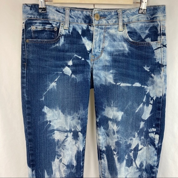 Custom Bleached American Eagle Straight Jeans 6 - Picture 2 of 14